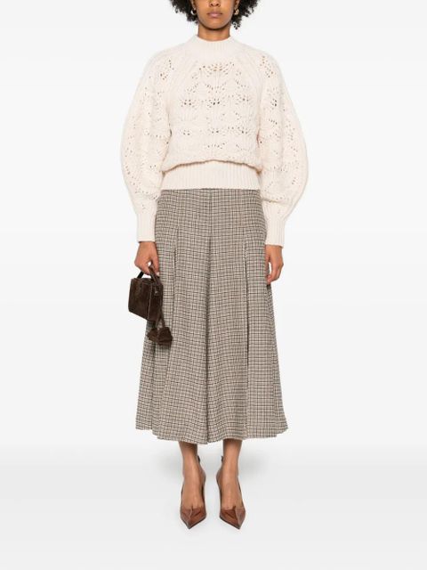 ZIMMERMANN leaf-pattern high-neck sweater - Neutrals - zdjęcie produktu nr 2