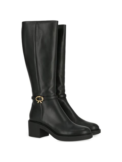 Gianvito Rossi buckle-strap boots - Black - zdjęcie produktu nr 2