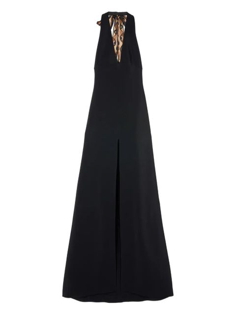 PUCCI v-neck slit long dress - Black - zdjęcie produktu nr 1