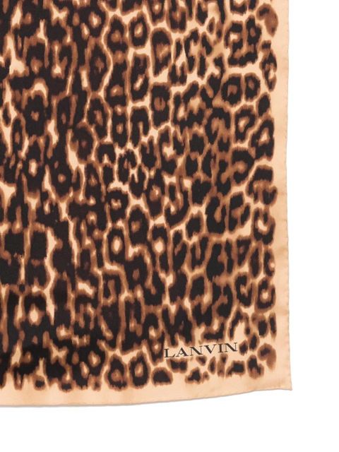 Lanvin leopard-print silk scarf - Brown - zdjęcie produktu nr 2