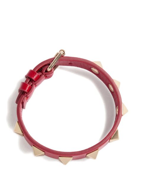 Valentino Garavani Rockstud leather bracelet - Red - zdjęcie produktu nr 2