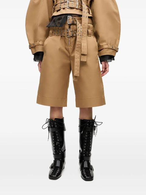 GANNI layered shorts - Brown - zdjęcie produktu nr 2