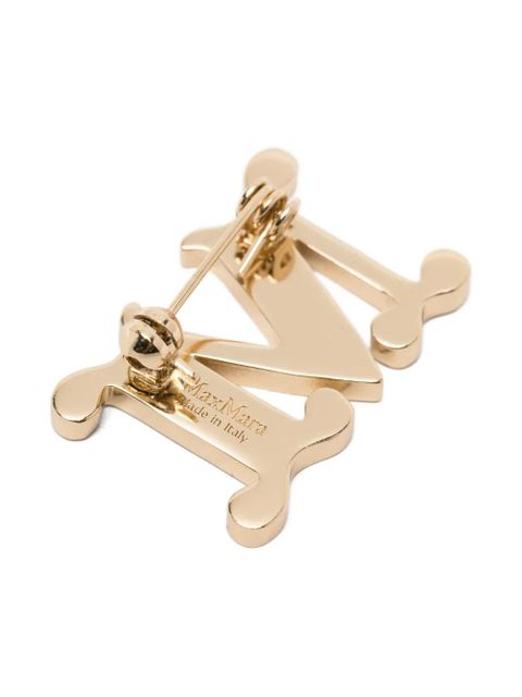 Max Mara embellished initial brooch - Gold - zdjęcie produktu nr 2