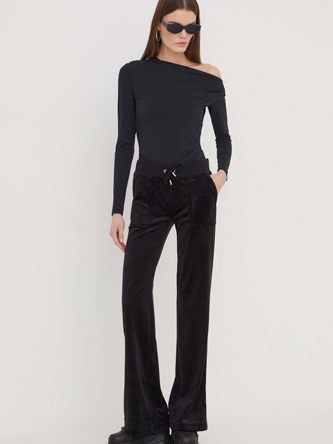 Juicy Couture spodnie dresowe welurowe - zdjęcie produktu nr 1