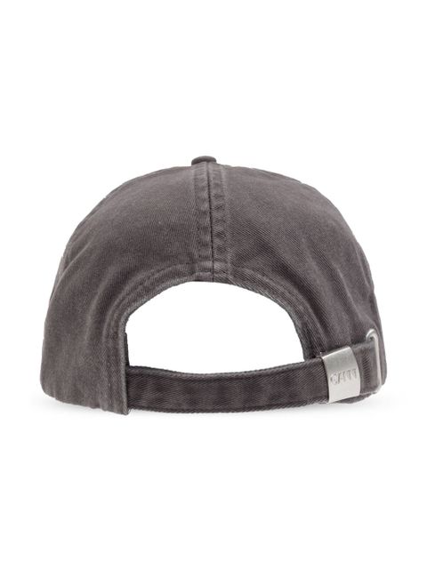 GANNI logo-embroidered baseball cap - Grey