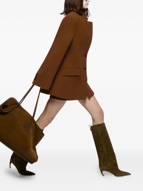 The Attico single-breasted coat - Brown