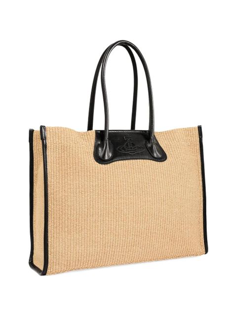 Vivienne Westwood Troy woven tote bag - Neutrals