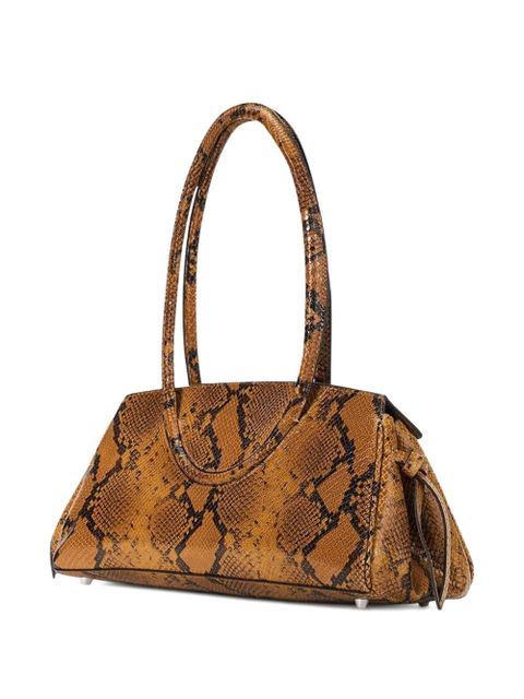STAUD Maude snake-print shoulder bag - Orange