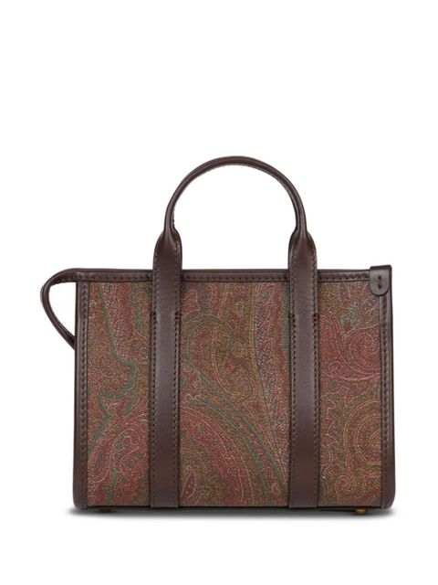 ETRO mini paisley-jacquard tote bag - Brown