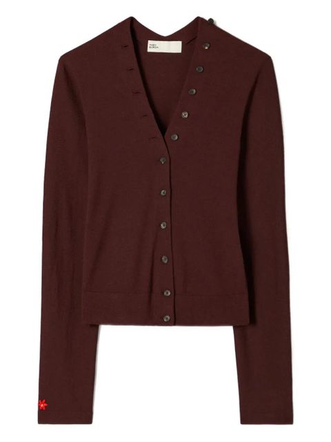 Tory Burch v-neck cardigan - Red - zdjęcie produktu nr 1