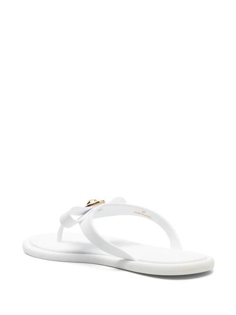 Versace Gianni Ribbon flip flops - White