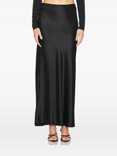 Acler bias-cut satin maxi skirt - Black - zdjęcie produktu nr 1