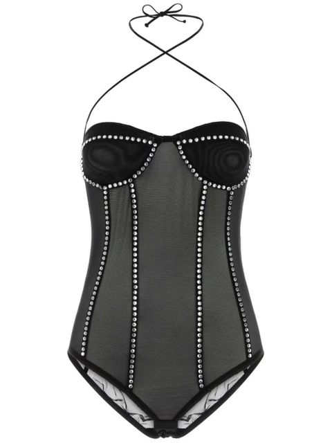 Oséree gem-embellished bodysuit - Black - zdjęcie produktu nr 1