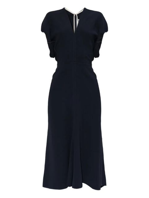 Victoria Beckham V-neck midi dress - Blue - zdjęcie produktu nr 1
