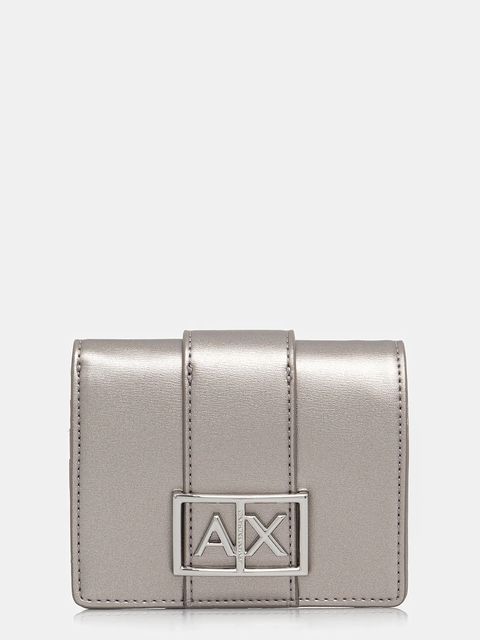 Armani Exchange portfel damski kolor srebrny XW000360 AF12039 - zdjęcie produktu nr 1