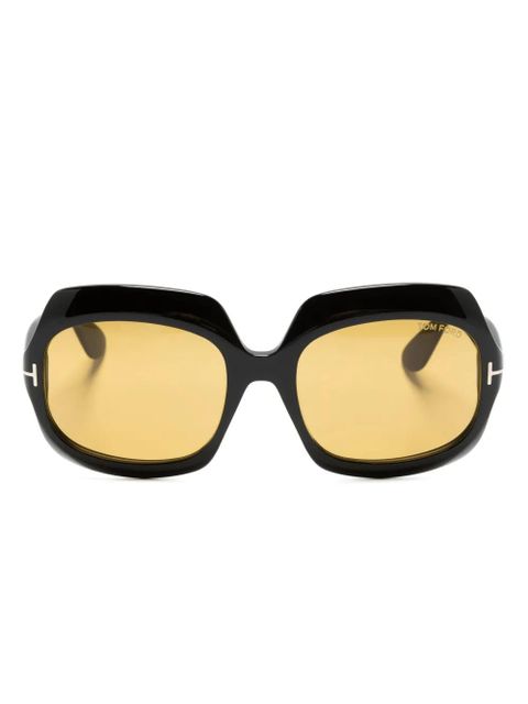 TOM FORD Eyewear Ren oversize-frame sunglasses - Black - zdjęcie produktu nr 1