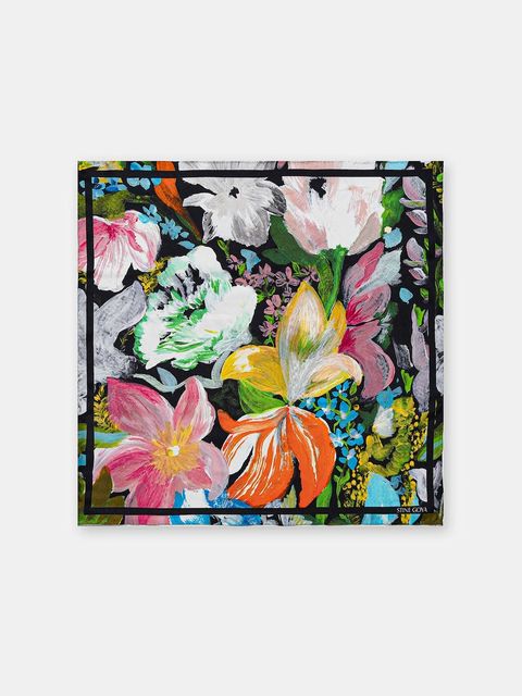 Stine Goya apaszka jedwabna 0 damska kolor multicolor wzorzysta SG-AW25-A010-2287 - zdjęcie produktu nr 1