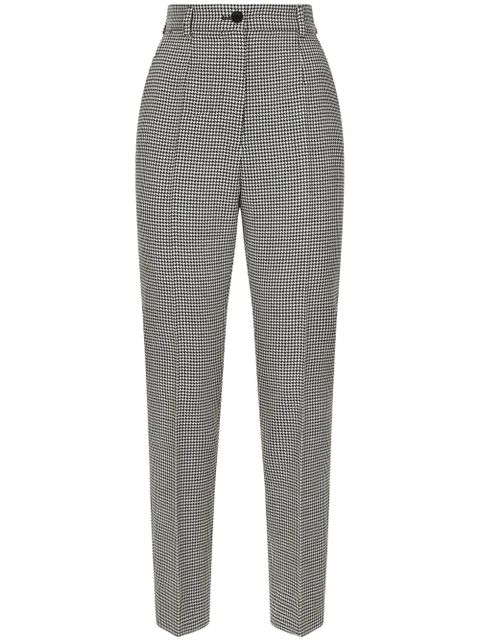 Dolce & Gabbana houndstooth wool trousers - Brown - zdjęcie produktu nr 1