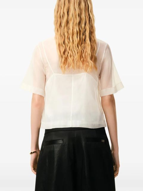 AMI Paris sheer top - White