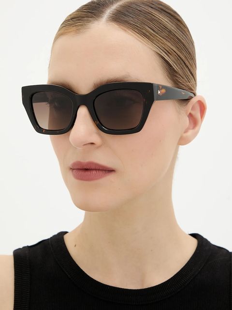 Tommy Hilfiger okulary przeciwsłoneczne damskie kolor czarny TH 2264/S