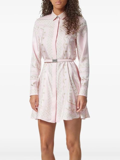 Versace Treasure silk midi shirt dress - Pink