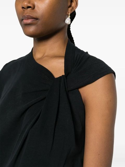 ISABEL MARANT Nayda asymmetric T-shirt - Black