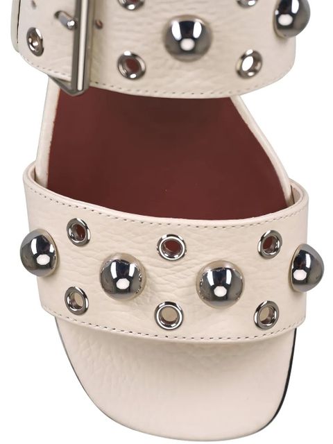 Valentino Garavani Nellcôte buckle embellished flat sandals - White