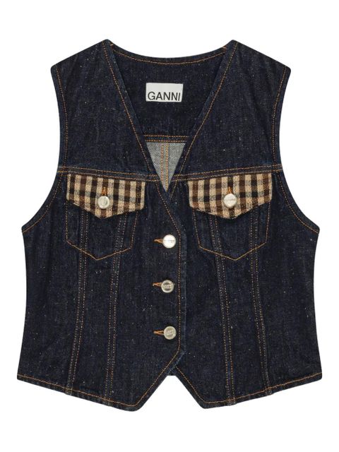 GANNI denim waistcoat - Blue - zdjęcie produktu nr 1