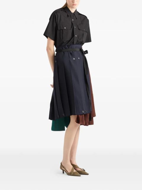 Prada rush stitch fabric patchwork skirt - Blue - zdjęcie produktu nr 2