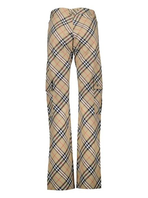 Burberry checked trousers - Neutrals - zdjęcie produktu nr 2