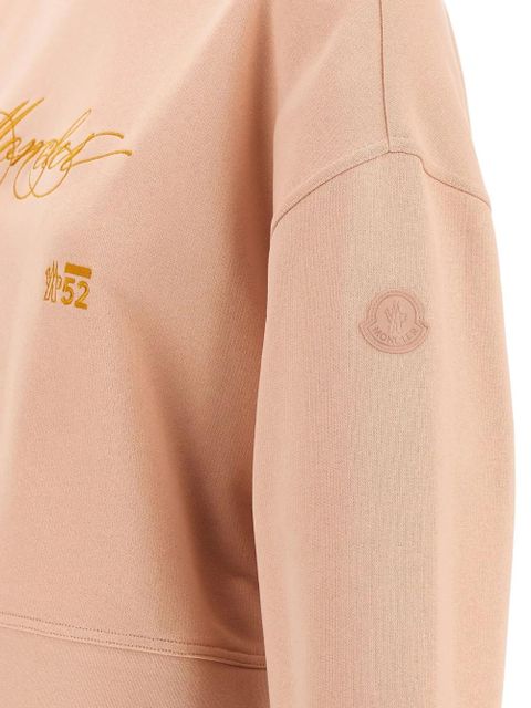 Moncler embroidered crew-neck sweatshirt - Pink