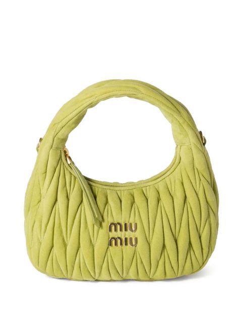 Miu Miu Wander matelassé tote bag - Green - zdjęcie produktu nr 1