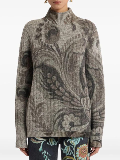 ETRO paisley-pattern ribbed sweater - Grey - zdjęcie produktu nr 2
