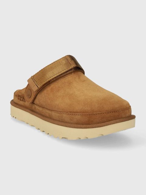 UGG kapcie zamszowe Goldenstar Clog kolor brązowy 1138252 - zdjęcie produktu nr 1