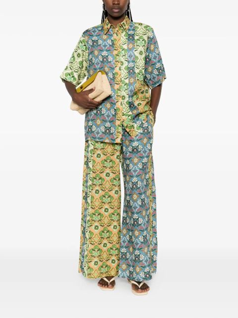 ALEMAIS Ali Spliced floral-print trousers - Blue - zdjęcie produktu nr 1