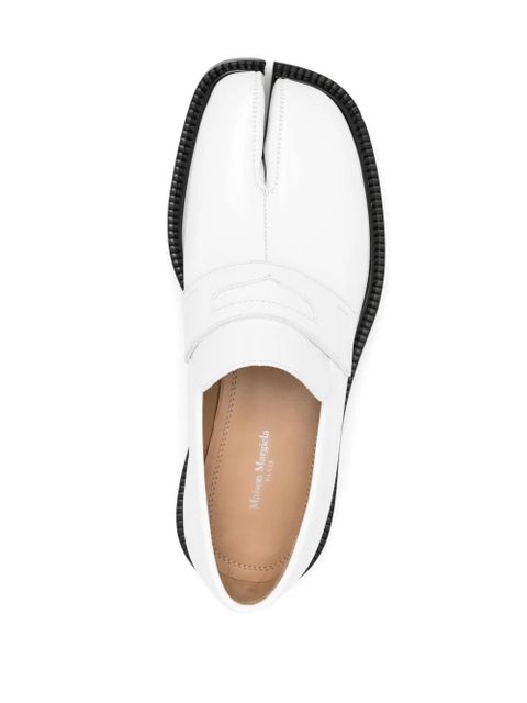 Maison Margiela Tabi leather loafers - White