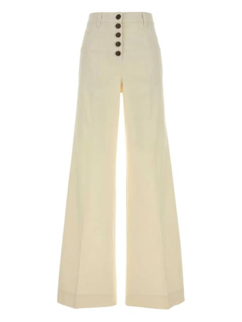 ETRO Pegaso-buttons flared jeans - White - zdjęcie produktu nr 1