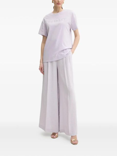 TWINSET logo-embellished T-shirt - Purple - zdjęcie produktu nr 2