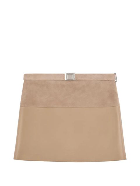 Tod's belted leather mini skirt - Neutrals - zdjęcie produktu nr 1