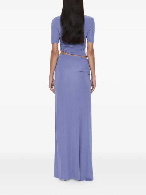 Christopher Esber ruched T-shirt - Purple