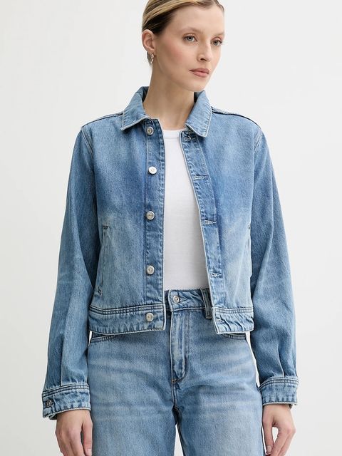 BOSS kurtka jeansowa kolor niebieski przejściowa 50538612 - zdjęcie produktu nr 1