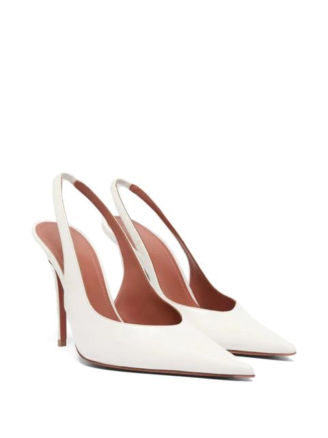 Amina Muaddi Anok slingback sandals - White - zdjęcie produktu nr 2