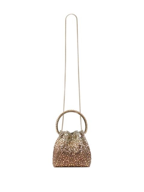 Jimmy Choo Bon Bon crystal-embellished mini bag - Gold - zdjęcie produktu nr 2