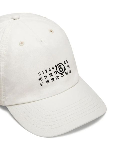 MM6 Maison Margiela Spiga Capsule Numbers baseball hat - White