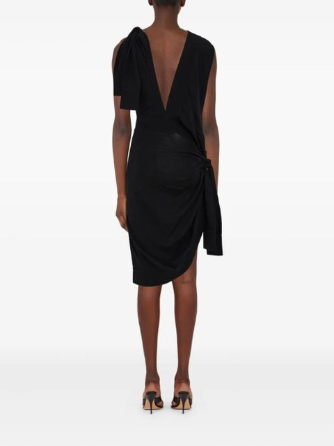 Ferragamo asymmetric wrap dress - Black