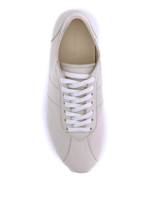 The Row leather lace-up trainers - Neutrals