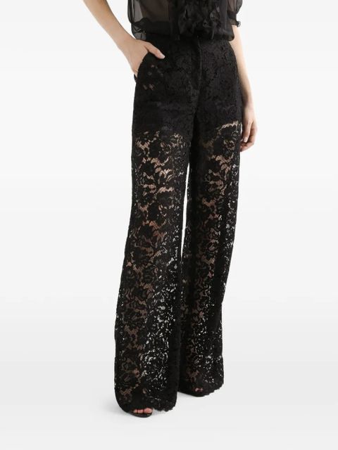 Dolce & Gabbana cordonetto lace trousers - Black