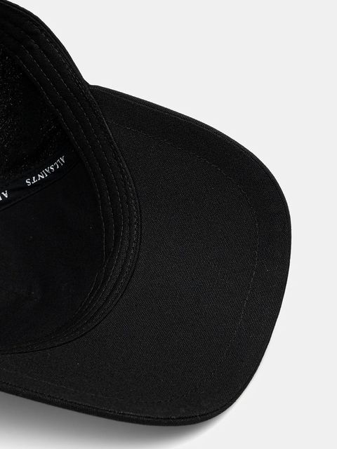 AllSaints czapka z daszkiem bawełniana kolor czarny z aplikacją 29AS101819 - zdjęcie produktu nr 2