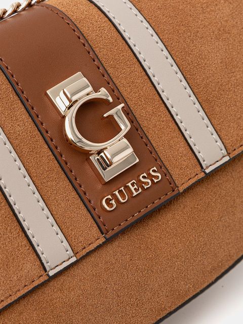 Guess torebka zamszowa ERENIA kolor brązowy HWSB78 38210