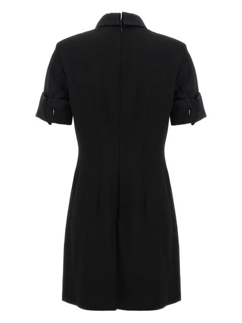 Sportmax collar zip-up dress - Black